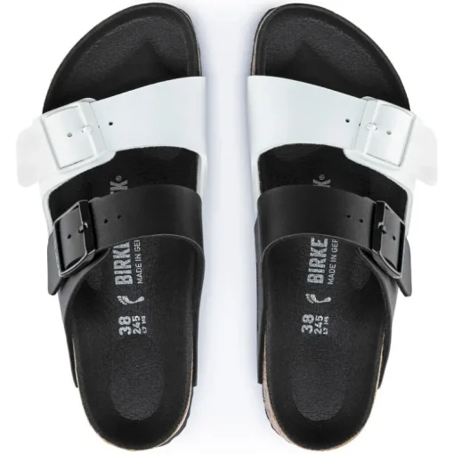 Arizona Split Men - Black and White Birko-Flor