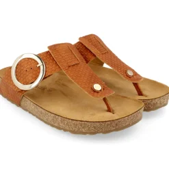 Corinna Round Buckle - Brown Leather