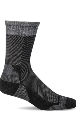Elevate Men Crew - Black Moderate Compression (15-20 mmHg)