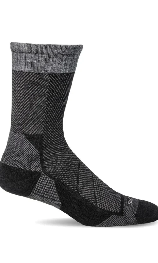 Elevate Men Crew - Black Moderate Compression (15-20 mmHg)