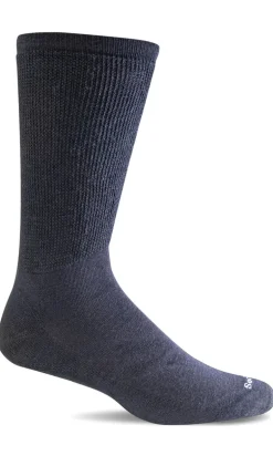 Extra Easy Crew Men - Black Relaxed Fit (Diabetic)
