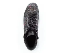 *FINAL SALE*73754.37 - Black Metallic Suede