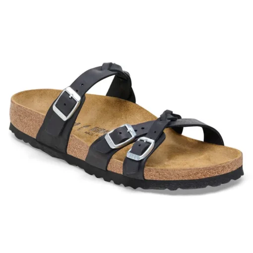 Franca Braided - Black Oiled Leather