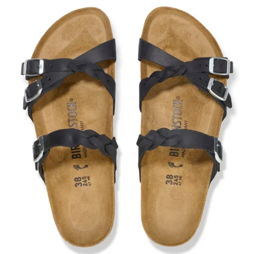Franca Braided - Black Oiled Leather