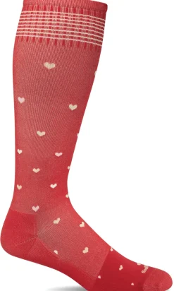 Full Heart Knee-High Women - Poppy Moderate Compression (15-20mmHg)