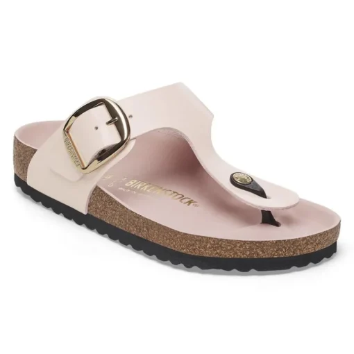 Gizeh Big Buckle - High Shine Light Rose Leather