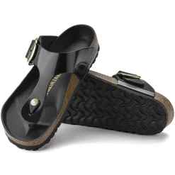 Gizeh Big Buckle - High Shine Black Leather