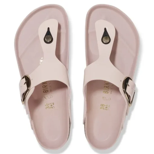 Gizeh Big Buckle - High Shine Light Rose Leather