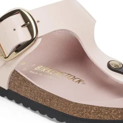 Gizeh Big Buckle - High Shine Light Rose Leather