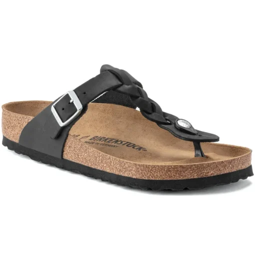Gizeh Braided - Black Oiled Leather