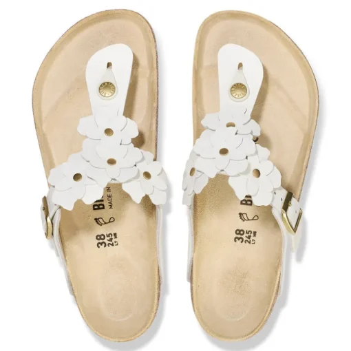 Gizeh Flowers - White Leather