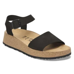 Glenda - Black Nubuck Leather