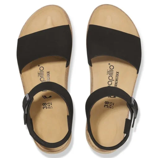 Glenda - Black Nubuck Leather