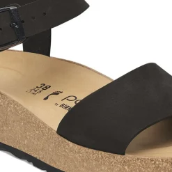 Glenda - Black Nubuck Leather