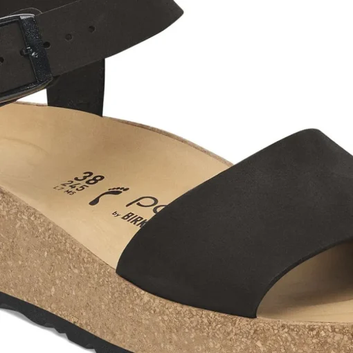 Glenda - Black Nubuck Leather