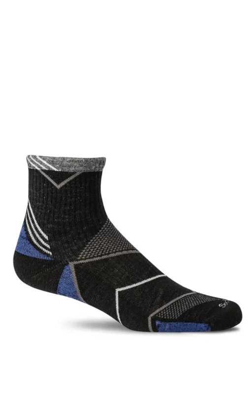 Incline Quarter Men - Black Moderate Compression (15-20mmHg)