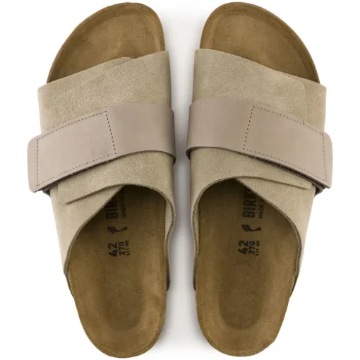 Kyoto Women - Taupe Nubuck and Suede Leather