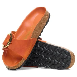 Madrid Big Buckle - Burnt Orange Oiled Leather