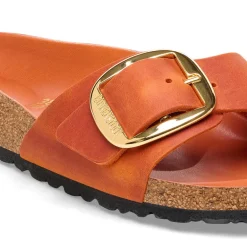 Madrid Big Buckle - Burnt Orange Oiled Leather