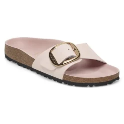 Madrid Big Buckle - High Shine Light Pink Leather