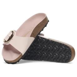 Madrid Big Buckle - High Shine Light Pink Leather