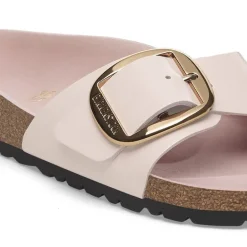 Madrid Big Buckle - High Shine Light Pink Leather