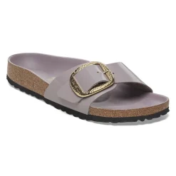 Madrid Hammered Big Buckle - Faded Purple High Shine Leather