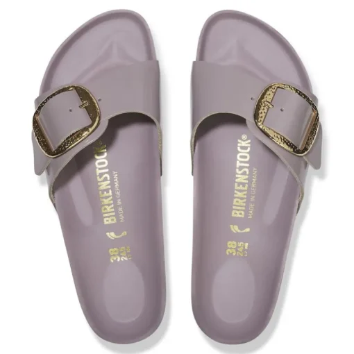 Madrid Hammered Big Buckle - Faded Purple High Shine Leather