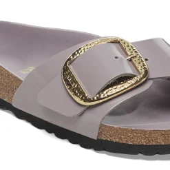 Madrid Hammered Big Buckle - Faded Purple High Shine Leather