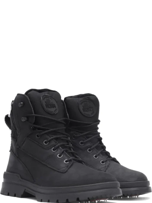 Men's Maddox with Ice grippers - Black Pulled Leather