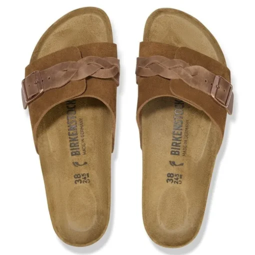 Oita Braided - Mink Oiled Leather and Suede