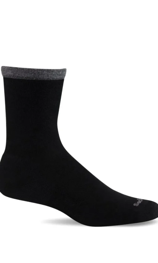 Plantar Cush Basic Crew Women - Black Plantar Relief