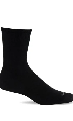 Plantar Cush II Men Crew - Black Solid Plantar Relief