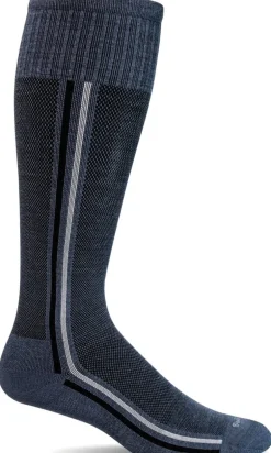 Retro Race Men Knee-High - Denim Moderate Compression (15-20mmHg)