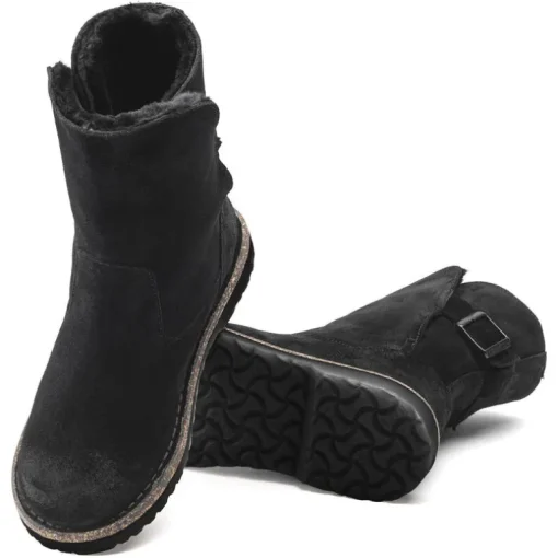 Uppsala - Black Suede Shearling