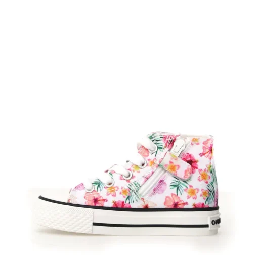 Ylfas - Canvas Delave Hawaii White-Fuchsia-Multi