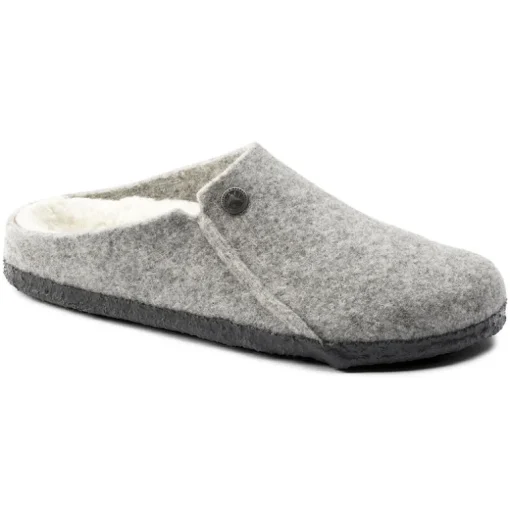 Zermatt Men - Light Grey Wool Felt Shearling