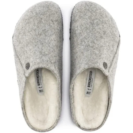 Zermatt Men - Light Grey Wool Felt Shearling