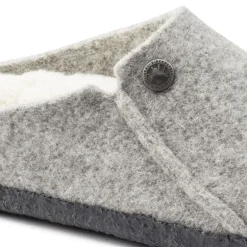 Zermatt Men - Light Grey Wool Felt Shearling