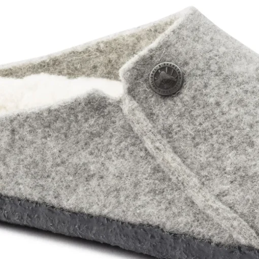 Zermatt Men - Light Grey Wool Felt Shearling